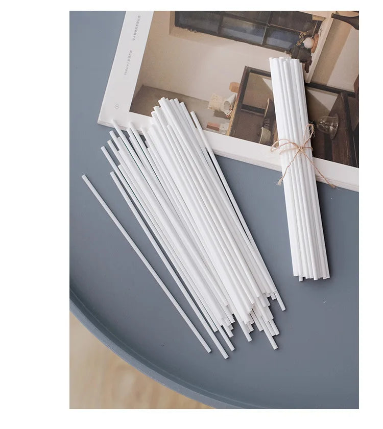 50pcs 3mm/4mm/5mm Fragrance Oil Sticks Reed Diffuser Aromatherapy Diffuser Replacement Sticks Perfume Rods Fiber Rattan Sticks