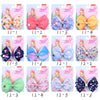 1 Pcs 4.5" jojo clip JoJo Bows Jojo Siwa Rainbow Printed Knot Ribbon Bow Hair Clip Children Hair Accessories  972-J