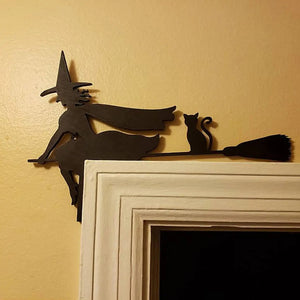 Door Corner Sign Witch Halloween Decor Halloween Witch Sign Fall Decor Home Decor Home Decoration Accessories Figurine Miniature