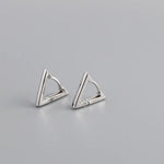Load image into Gallery viewer, WANTME New Arrival Minimalist Geometric Triangle Stud Earrings for Women 2020 Real 100% 925 Sterling Silver Party Jewelry Gift
