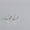 WANTME New Arrival Minimalist Geometric Triangle Stud Earrings for Women 2020 Real 100% 925 Sterling Silver Party Jewelry Gift