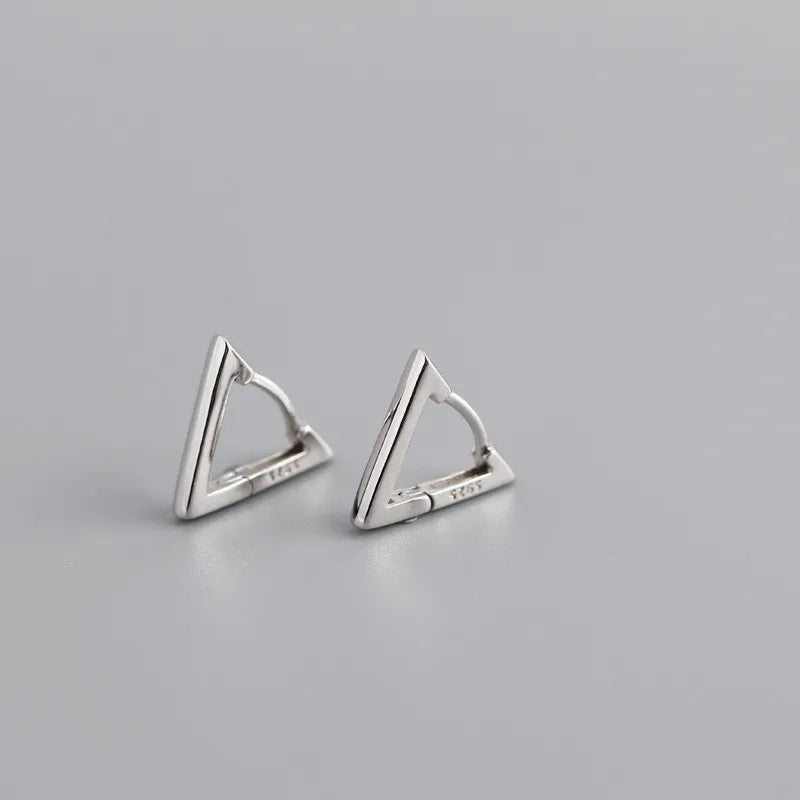 WANTME New Arrival Minimalist Geometric Triangle Stud Earrings for Women 2020 Real 100% 925 Sterling Silver Party Jewelry Gift