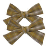 2 PCS 4 inches Plaid Festive Accessories Tartan Bow Hair Clips Scottish Bow Barrettes for Kids Baby Girls