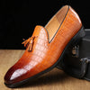 Japanese Style Vintage Casual Men Shoes Leather High Quality Formal Dress Shoes Loafers Business Wedding Tassel Brogue Shoes