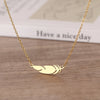 Stainless Steel Necklaces Simple Feather Charm Pendant Collar Chain Fashion Necklace For Women Men Jewelry Friends Best Gifts