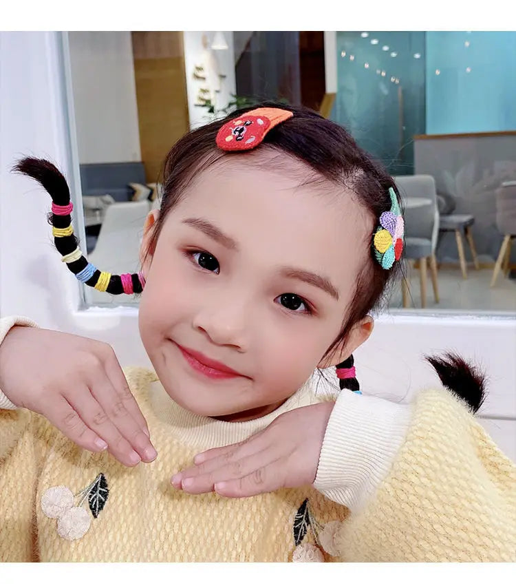 200/500pcs/Bag Girls Cute Colorful Basic Elastic Hair Bands Ponytail Holder Children Scrunchie Rubber Band Kids Hair Accessories