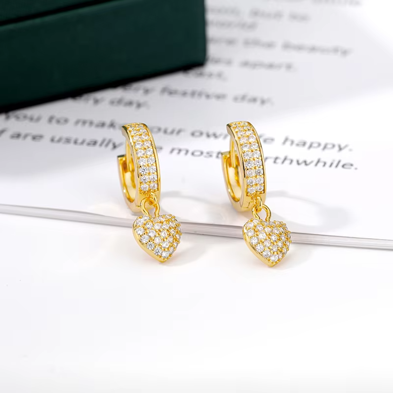 Heart Drop Earrings For Women Stainless Steel Earrings Wedding Band 2024 Trend New Ear Jewelry Freeshipping Items bijoux femme