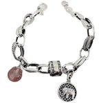 Load image into Gallery viewer, New Arrival 100% 925 Sterling Silver Elegant Elephant Animal Tag Strawberry Quartz Lady Charm Bracelets Jewelry For Women Gifts
