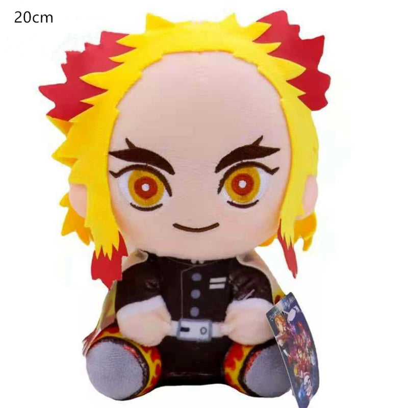 20cm  Demon Slayer Kimetsu No Yaiba Nezuko Tanjirou Douma Makomo Kochou Shinobu Figure Cute Plush Dolls Stuffed Toy Gift