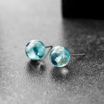 Load image into Gallery viewer, Creative Handmade Resin Earring Transparent Round Ball Blue Sky White Cloud Stud Earring Bohemian Ladies Earring Funny Jewelry
