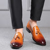 Japanese Style Vintage Casual Men Shoes Leather High Quality Formal Dress Shoes Loafers Business Wedding Tassel Brogue Shoes