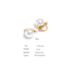 Yhpup Stainless Steel Imitation Pearls Hoop Earrings Korea Elegant Geometric Golden Huggie Temperament Fashion Jewelry Gala Gift