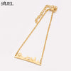 SMJEL Skyline UK London Bridge Bracelets Women Stainless Steel Gold Color Statement England Cityscape Paris Eiffel Tower Bracele