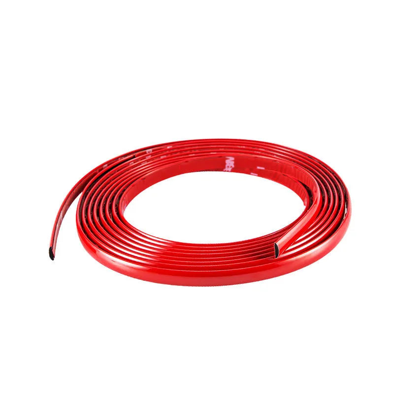 3M /5M DIY Car Bumper Self-adhesive red Decorative Strip Thickened PVC Material To Prevent Body Scratches Decorate Car Accessory