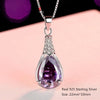 Buyee 925 Sterling Silver Pendant Chain Natural Amethyst Stone Necklace for Woman Girl Luxury Wedding Fine Jewelry Chain