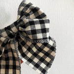 Load image into Gallery viewer, Cute Baby Girl Hair Clips 5.7 In Big Bow Handmade Cotton Vintage Plaid Kids Hairgrips Children Hair Accessories Spring New
