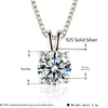 2ct Lab Diamond Solitaire Pendant Necklace 925 Sterling Silver Choker Statement Necklace Women Silver 925 Jewelry With Box Chain