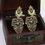Load image into Gallery viewer, New Bohemia Vintage Hollow Leaves Drop Earrings Women's Jewelry Big Brand Exaggerated Female Dangle Brincos Bijoux Gift EB158
