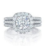 Load image into Gallery viewer, Huitan Luxury Silver Color Engagement Wedding Rings for Women Elegant Cushion Shaped Design Hot Sale Female Ring Fashion Jewelry
