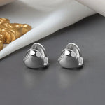 Load image into Gallery viewer, LIVVY  Silver Color Heart Shape  Small Stud Earrings  for Women High-Quality Exquisite Elegant Jewlery
