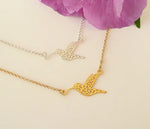 Load image into Gallery viewer, Women Origami Hummingbird Birds Bracelets &amp; Bangles Fashion Round Wave Dog Paw Pendant Bracelet Silver Color pulseira feminina
