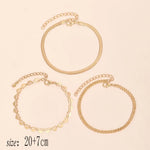 Load image into Gallery viewer, 4pcs/set Boho Summer Bracele Crystal Snak Chian “K” Pendant Anklet Sandals Barefoot Beach Foot Bridal Jewelry Wholesale J010
