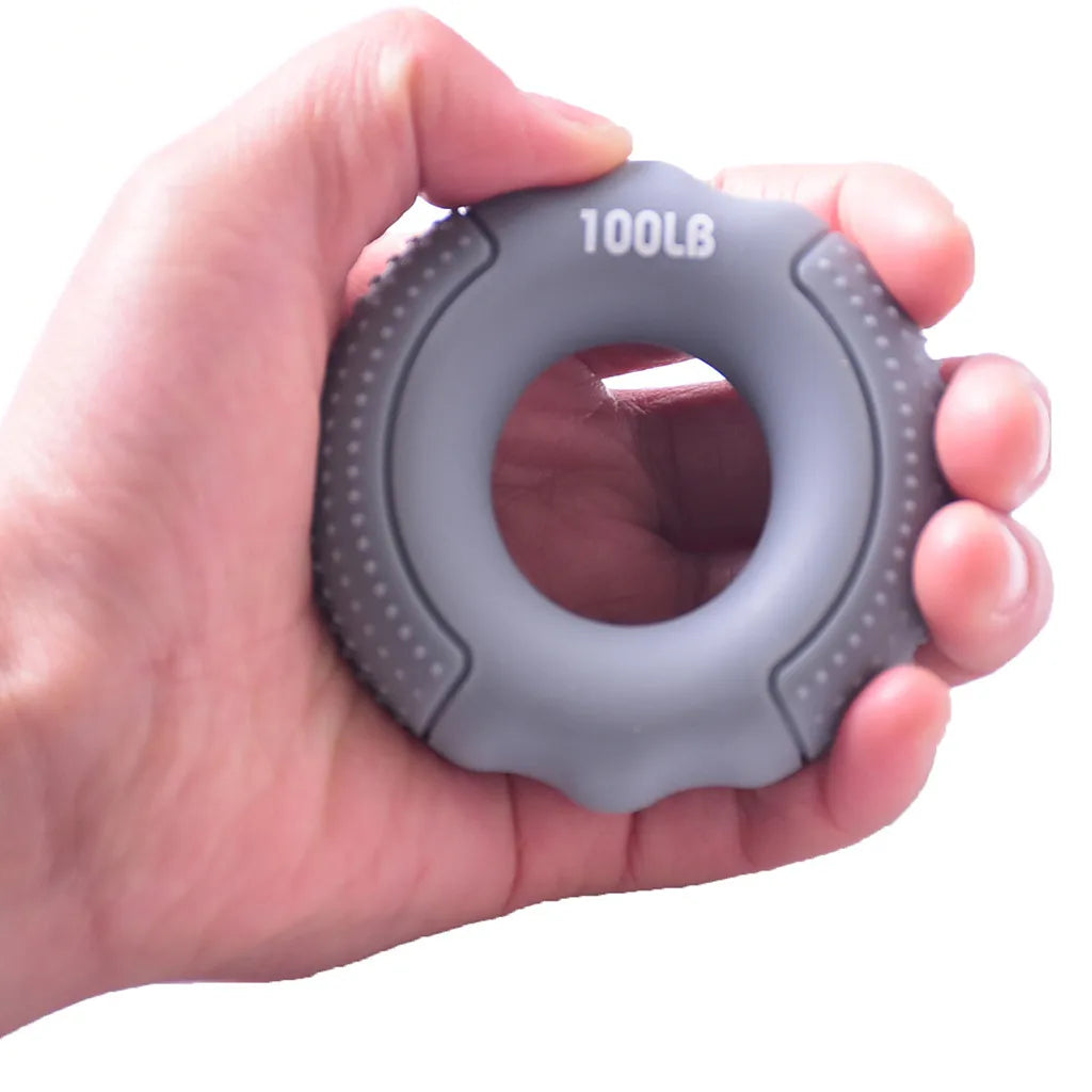 Silica Gel Portable Hand Grip Strengthener Ring Forearm Wrist Finger Exerciser Carpal Expander Rock Climbing Athletes Stress