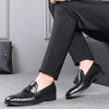 Japanese Style Vintage Casual Men Shoes Leather High Quality Formal Dress Shoes Loafers Business Wedding Tassel Brogue Shoes