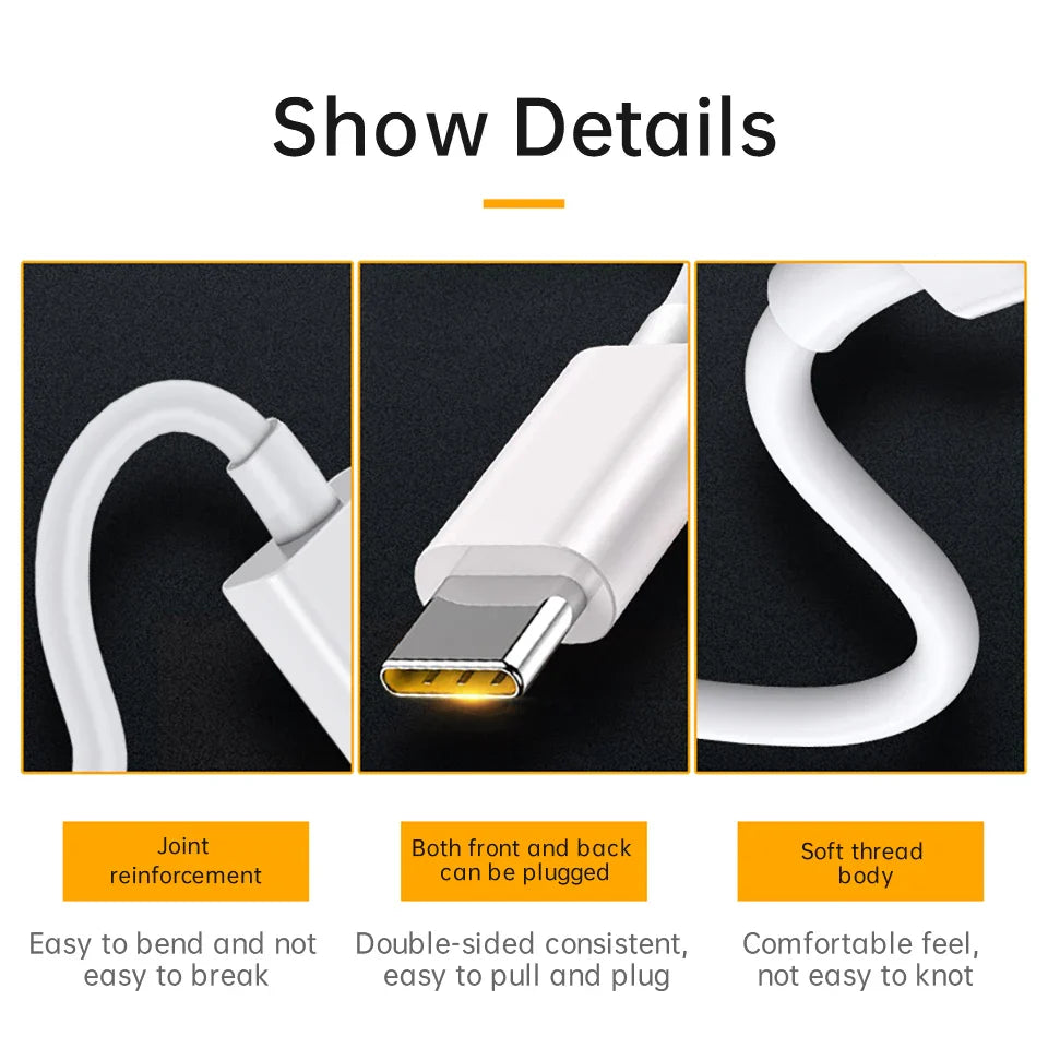 Realme 9 8 Super Fast Charge Cable Cargador 6.5A Oppo Type C Phone Cables Vooc Supervooc 65W 50W For Find X3 Neo X2 Reno 7 6