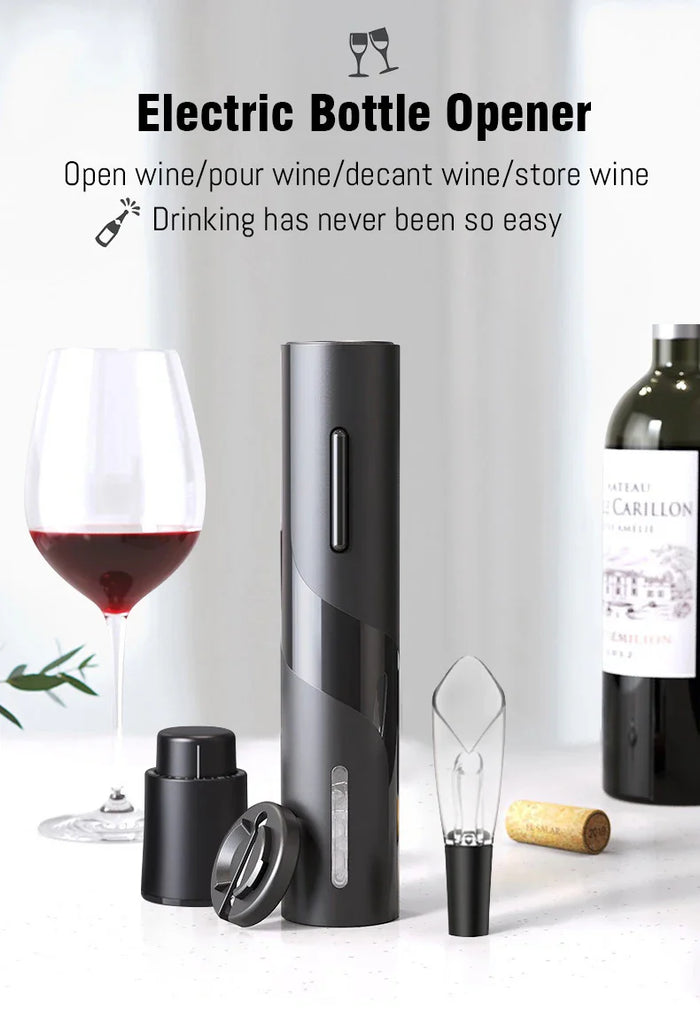 Automatic Electric Wine Openers for Beer USB & Battery Beer Bottle Openers Corkscrew Wine Beer Cap Opener Kitchen Accessories