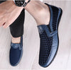 FUQIAO 2024 New Casual Shoes Men Summer Comfortable Mesh Genuine Leather Footwear Fashion Soft Male Outdoor Moccasins Loafers