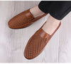 FUQIAO 2024 New Casual Shoes Men Summer Comfortable Mesh Genuine Leather Footwear Fashion Soft Male Outdoor Moccasins Loafers