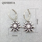 Load image into Gallery viewer, Traditional Bavarian Rhinestone Edelweiss Earrings for Women Flower Pendant Earrings Oktoberfest Party Gifts Wholesale
