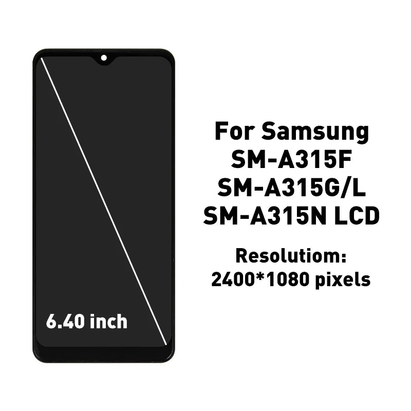 Super AMOLED For Samsung Galaxy A31 LCD SM-A315F/DS SM-A315G/DS Display Touch Digitizer Screen Replacement Parts A315 Display