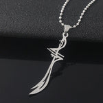 Load image into Gallery viewer, Muslim Zulfiqar Imam Ali Sword Necklaces Stainless Steel Pendant Necklace for Women Men Religious Jewlery Gift
