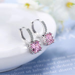 Load image into Gallery viewer, Ekopdee 2022 New Trendy Hoop Earrings For Women Luxury Square Cubic Zirconia Chunky Huggie Earrings Female Bride Wedding Jewelry
