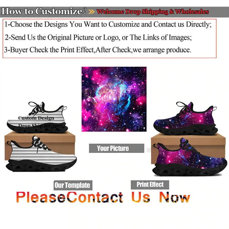 INSTANTARTS Cute RV Camping Design Women's Non-Slip Mesh Sneakers Lightweight Outdoor Ladies Platform Shoes Shockproof Footwear