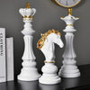 NORTHEUINS Resin Chess Pieces Board Games Accessories Retro Aesthetic Room Decor for Interior Home Decoration Chessmen Sculpture