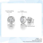 Load image into Gallery viewer, Classic Modern Cubic Zirconia Stud Earrings For Women Simple Rose Gold Color Women's Earing Accessories Fashion Jewelry E270
