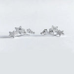 Load image into Gallery viewer, Huitan Hot Selling Simple Stylish Star Women Drop Earrings Shiny White Zircon Exquisite Versatile Female Earring Fashion Jewelry
