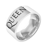 Load image into Gallery viewer, Fashion new stainless steel queen ring, punk jewelry, rock jewelry for men and women, fan gifts
