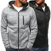 Men's Full Zip Hoodie Solid Color Zipper Hooded Daily Fitness Basic Thin Fleece Hoodies Sweatshirts Long Sleeve Blue Gray Black
