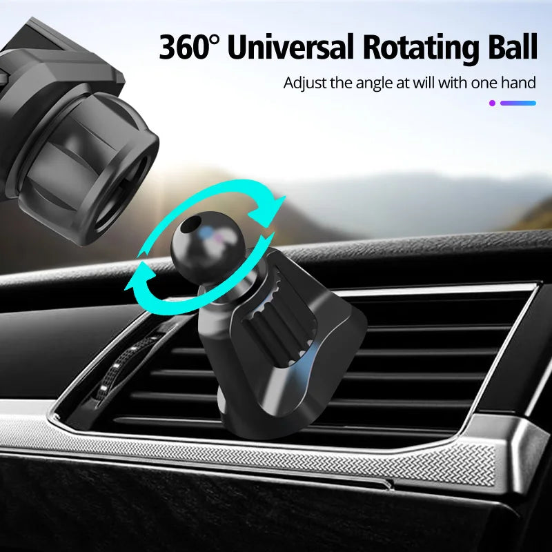 Car Air Vent Clip Mount 17/15mm Ball Head Base for Car Mobile Phone Holder Car Air Outlet Hook Stand for Cellphone GPS Bracket