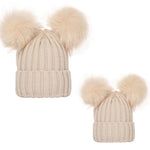 Load image into Gallery viewer, Mother Kids Winter Hats for Baby Girl Boy Bobble Hat Kids Cap for Children Pompom Baby Beanie Infant Bonnet Accessories 0-3Y
