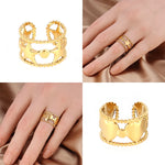 Load image into Gallery viewer, Punk Wide Ring Circle Rings Round Geometric Finger Open Chain Rings For Women Ring Stainless Steel Ring Jewelry Wholesale Gift

