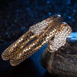 Load image into Gallery viewer, 1pc Hot Popular Punk Gold Color Snake Bangle Retro Club Snake Spiral Bracelet Upper Arm Cuff Armlet Armband Bangle Jewelry Gifts

