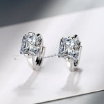 Load image into Gallery viewer, Fanqieliu Fashion Jewelry Luxury 925 Sterling Silver Square Crystal Hoop Earrings For Women New FQL20512
