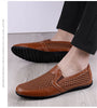 FUQIAO 2024 New Casual Shoes Men Summer Comfortable Mesh Genuine Leather Footwear Fashion Soft Male Outdoor Moccasins Loafers