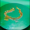 Mixed Metal Double-C Charm Bracelet – Layered Chain Design