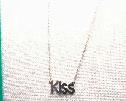 Kiss Minimalist Letter Necklace